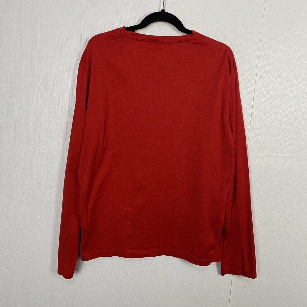 Versace Women’s Red V Neck Long Sleeve Cotton T-Shirt Size 3XL. - Picture 5 of 13